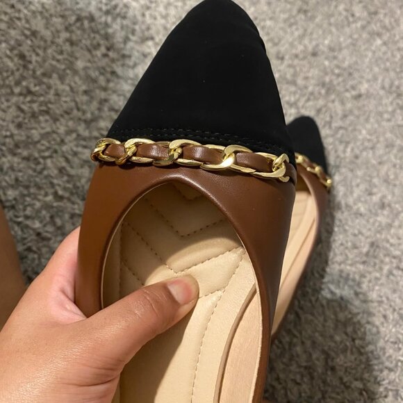 Women's Black Flats Shoes - Picture 3 of 9